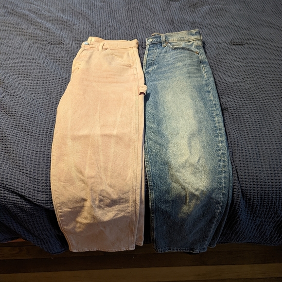 GAP Denim - Gap 2petite pink and blue jeans